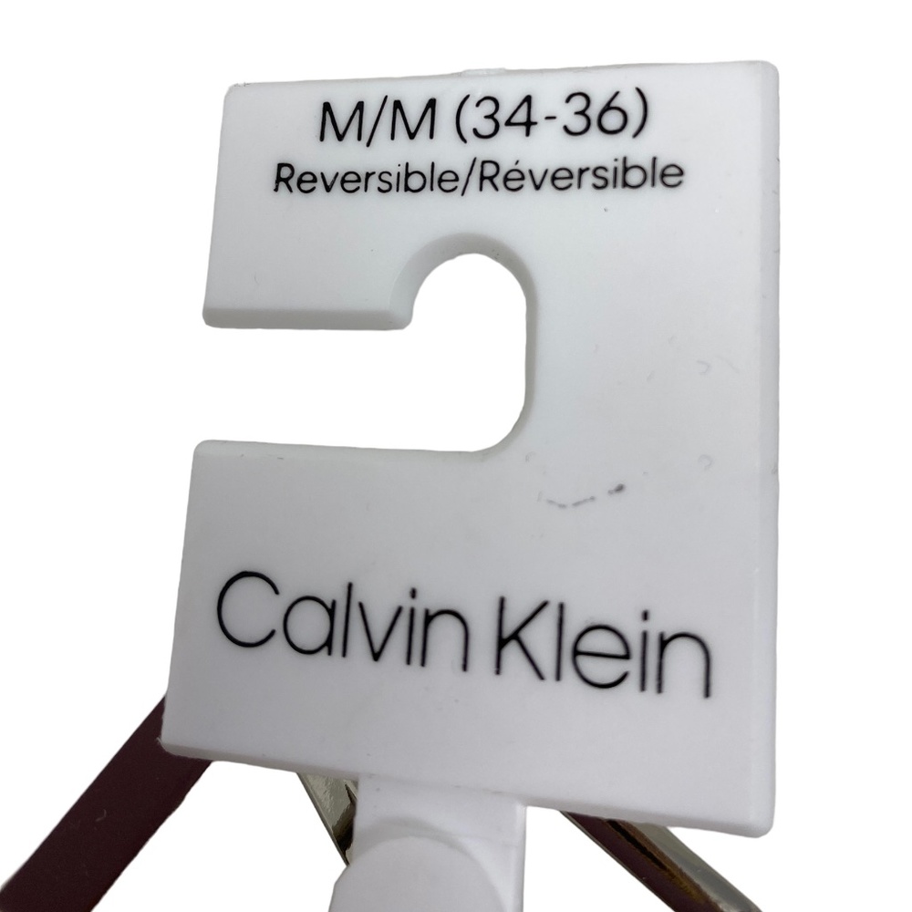 Calvin Klein Men's Plain Leather Belt Long Reversible Logo Black 41002353 010 - Picture 6 of 6